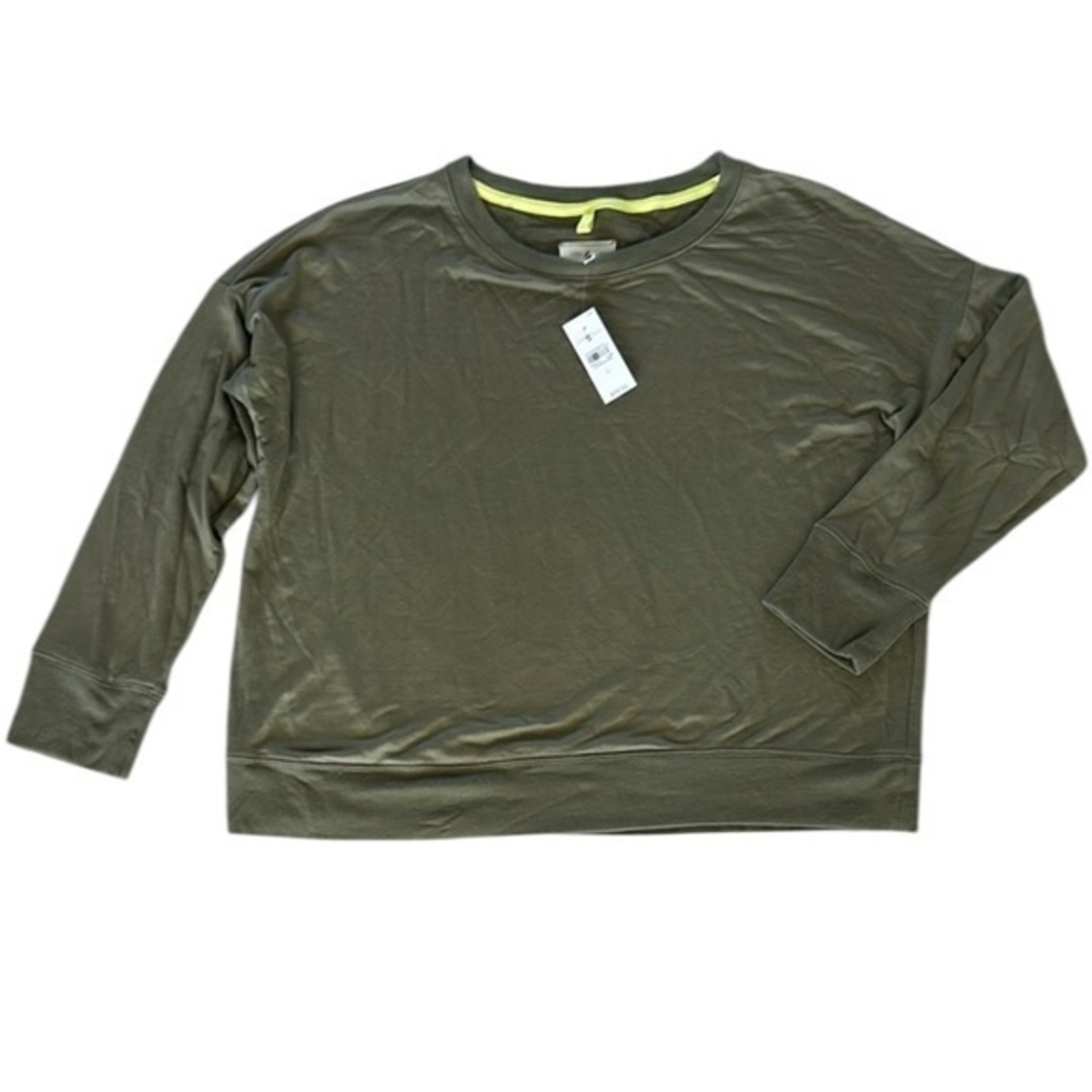 Lou & Grey pull over Olive Green Shirt size large NWT